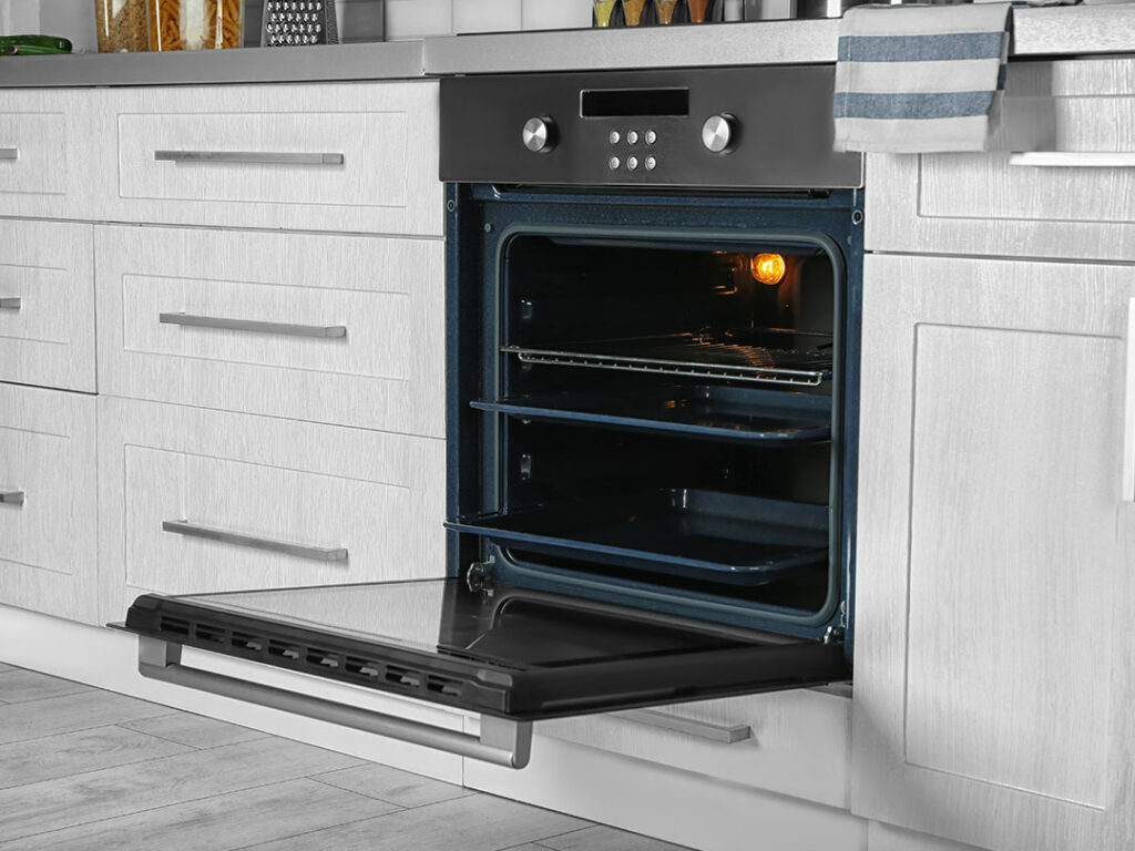 residential installation of convection oven and stove